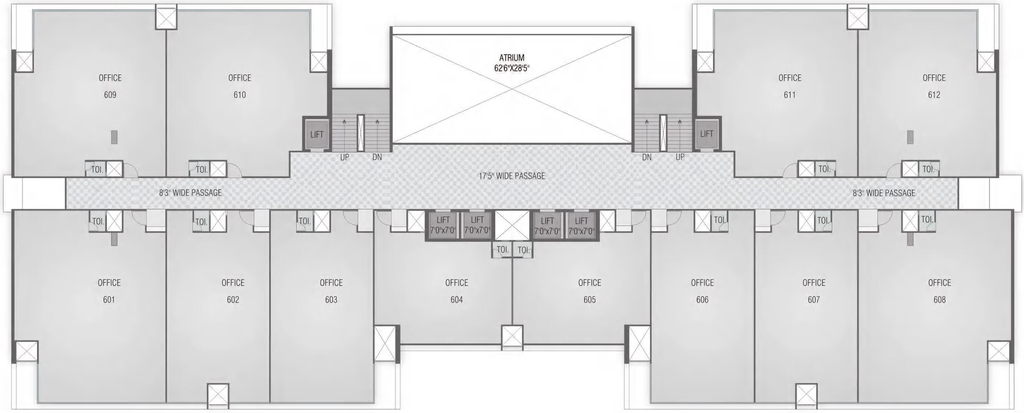 Floor Plan of Matrubhoomi Times Square Arcade in Thaltej, Ahmedabad - Image 312236