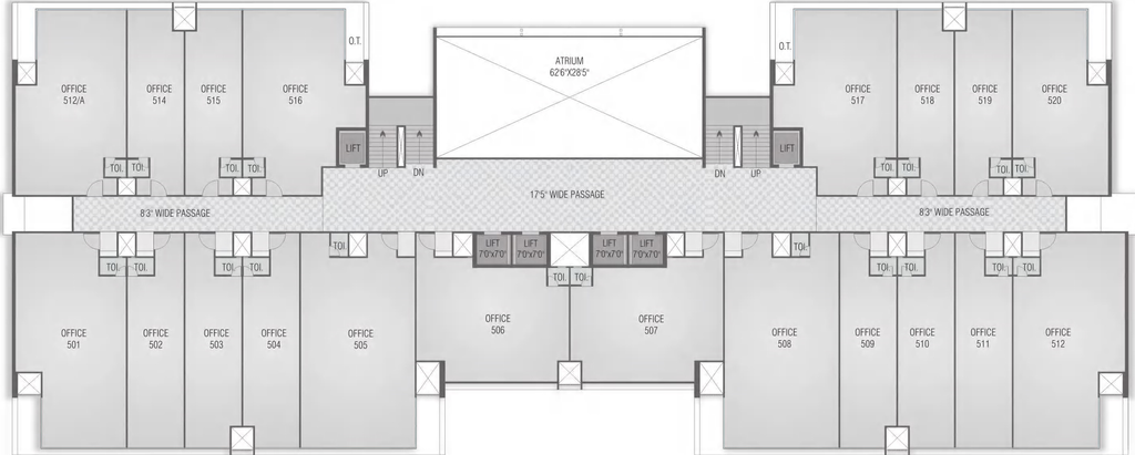 Floor Plan of Matrubhoomi Times Square Arcade in Thaltej, Ahmedabad - Image 312235