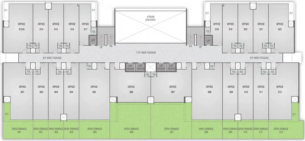 Floor Plan of Matrubhoomi Times Square Arcade in Thaltej, Ahmedabad - Image 312237