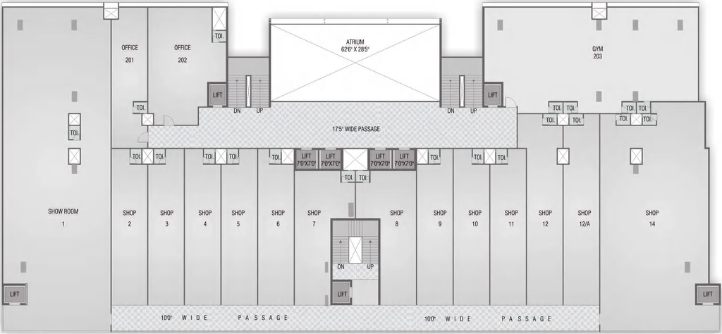 Floor Plan of Matrubhoomi Times Square Arcade in Thaltej, Ahmedabad - Image 312234