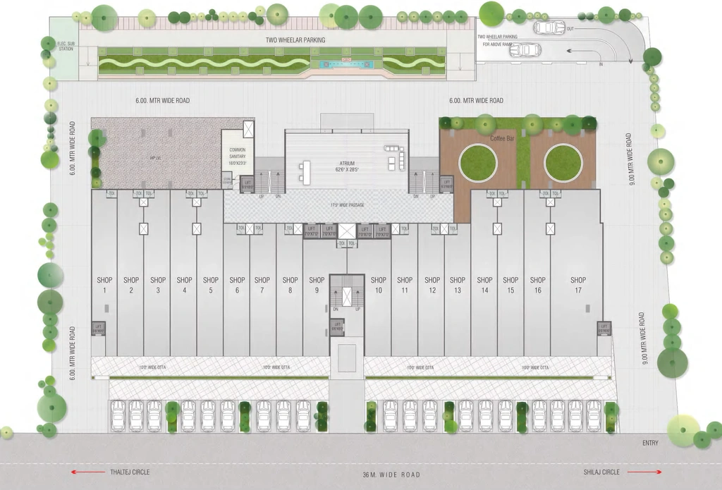Master Plan of Matrubhoomi Times Square Arcade in Thaltej, Ahmedabad - Image 312232