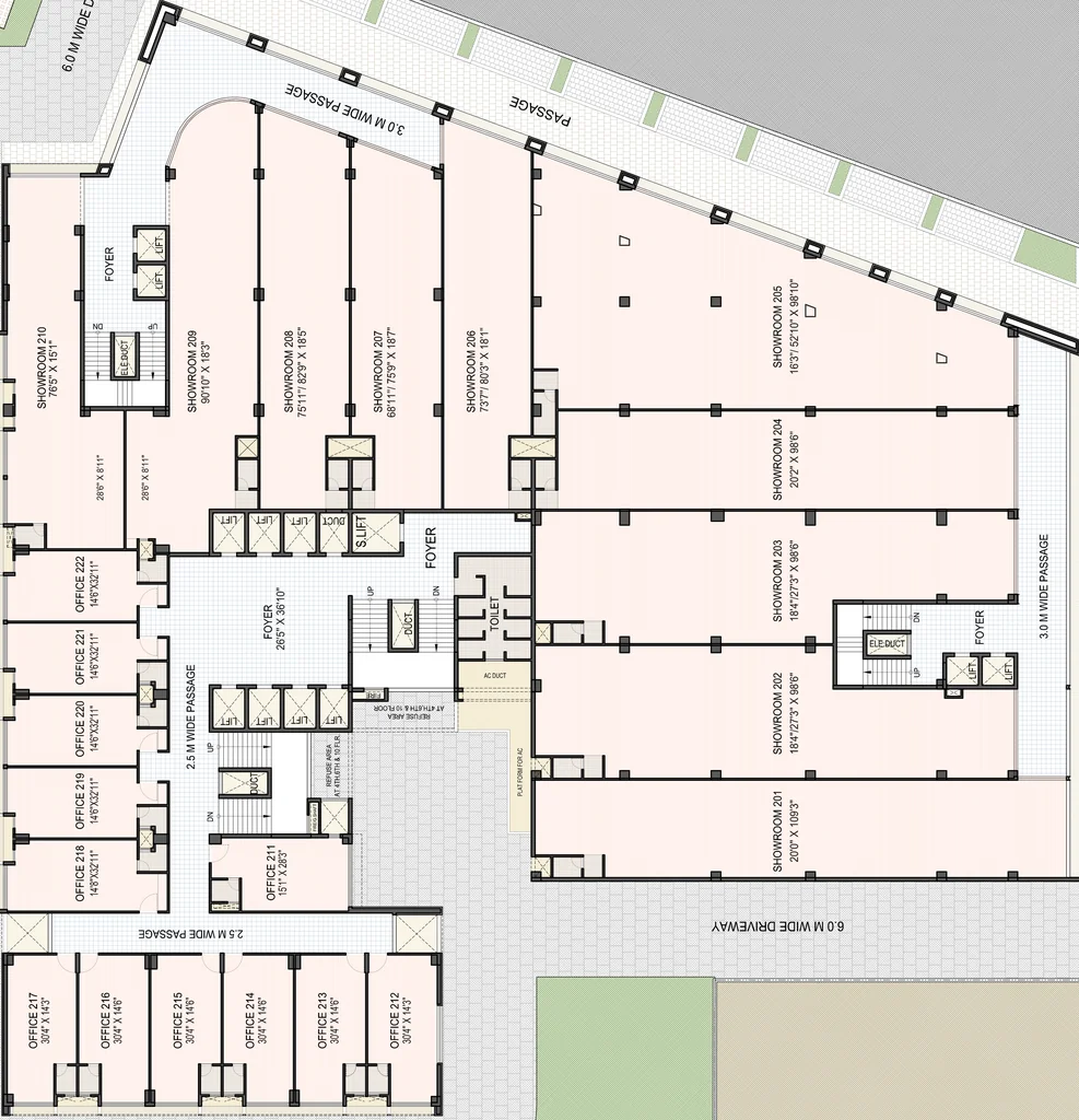 Floor Plan of Binori B Brixtone Square 3 in Bodakdev, Ahmedabad - Image 315406