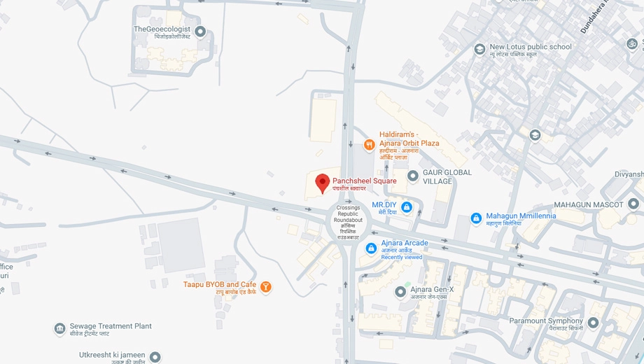 Location of Panchsheel Square in Crossings Republik, Ghaziabad - Image 367836