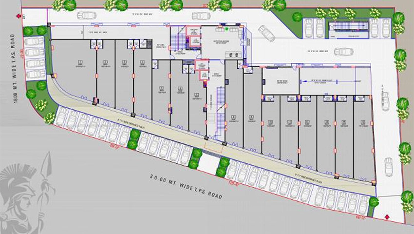 Master Plan of Uma Athena Avenue in Gota, Ahmedabad - Image 324680
