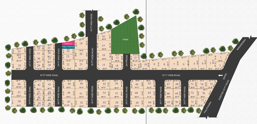 Master Plan of G Square Western Ghats in Palathurai, Coimbatore - Image 318711