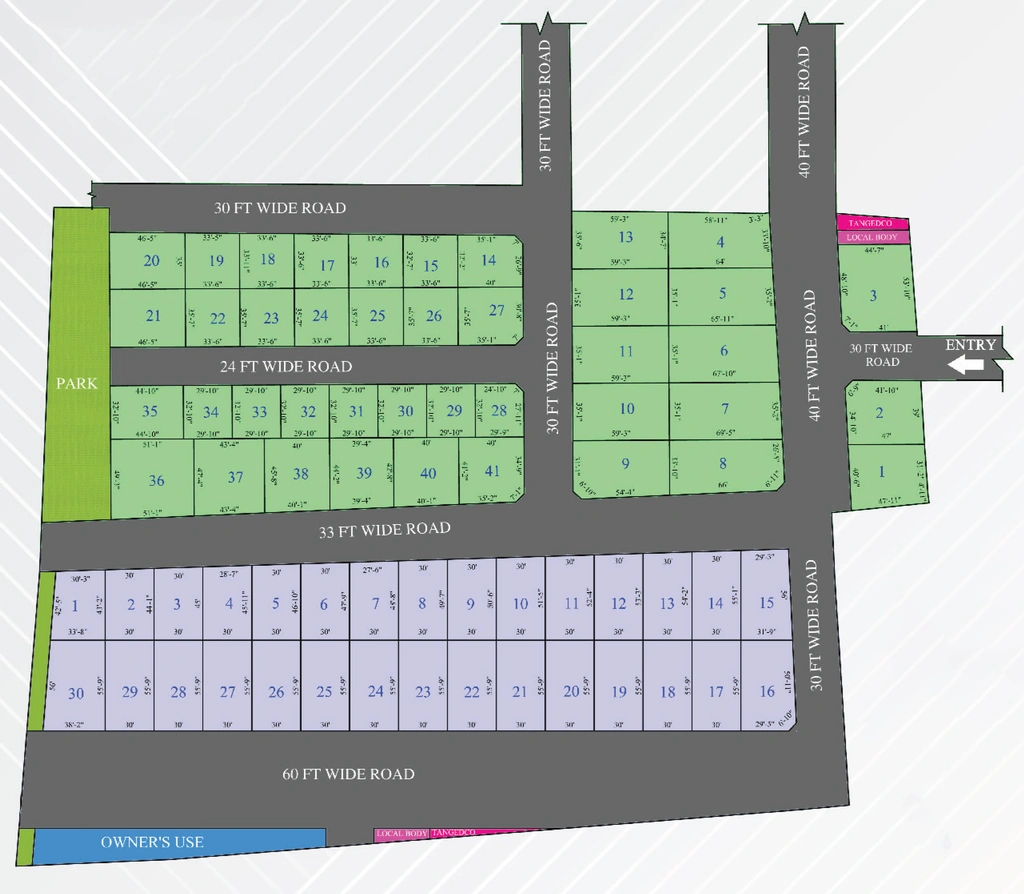 Master Plan of G Square Pride in TVS Nagar, Coimbatore - Image 318705