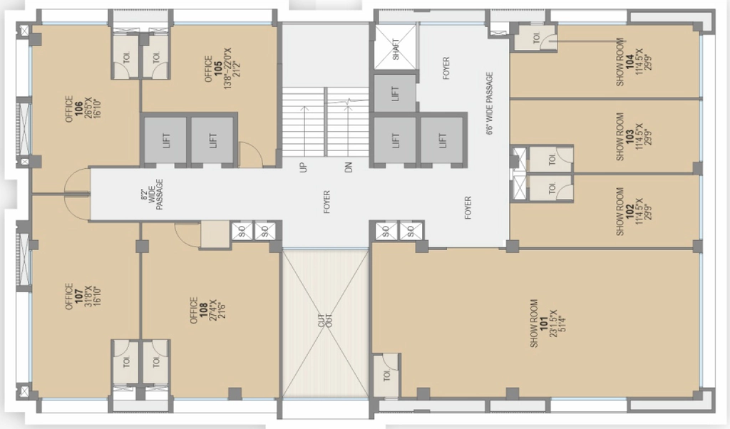 Floor Plan of Krishna Beacon in Vaishnodevi Circle, Ahmedabad - Image 315848
