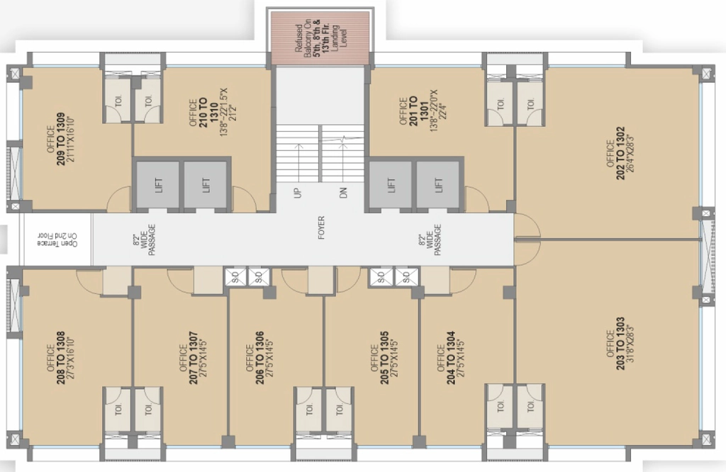 Floor Plan of Krishna Beacon in Vaishnodevi Circle, Ahmedabad - Image 315847