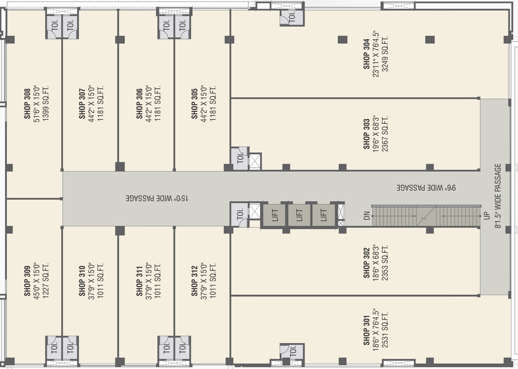 Floor Plan of Alpha Business Park in Bodakdev, Ahmedabad - Image 318144