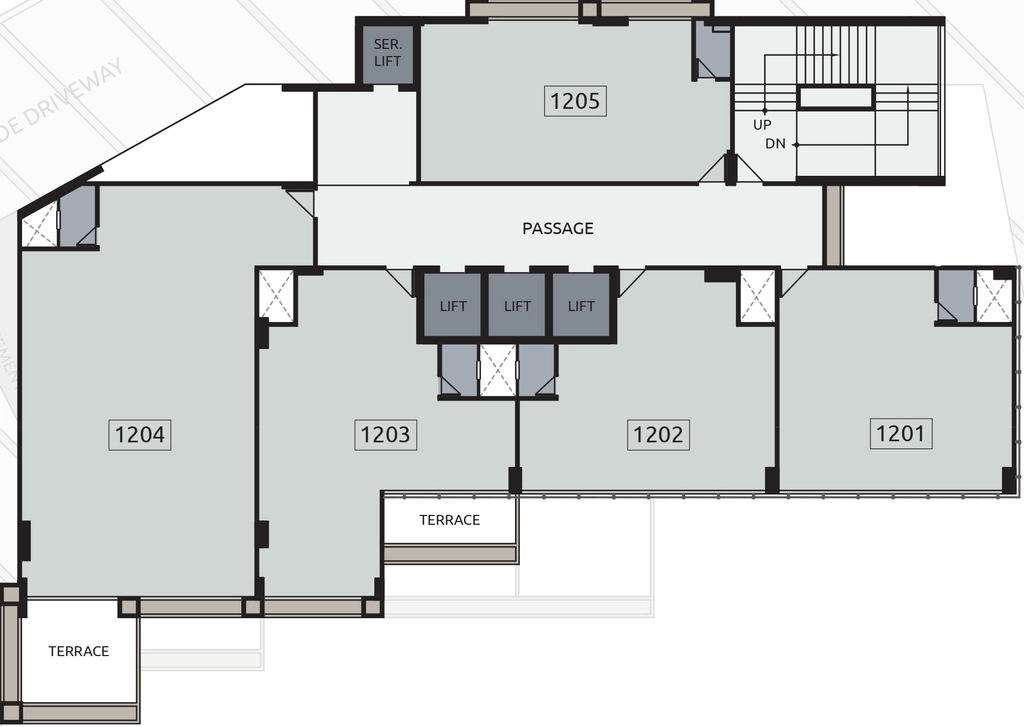 Floor Plan of Akshar Square in Bodakdev, Ahmedabad - Image 315308