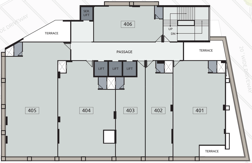 Floor Plan of Akshar Square in Bodakdev, Ahmedabad - Image 315307