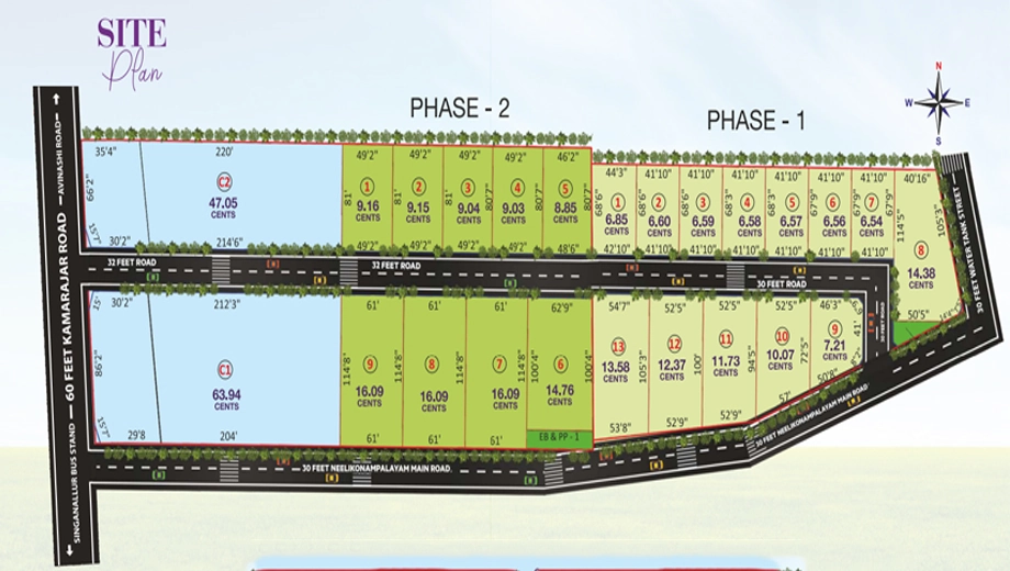 Master Plan of G Square Manchester in Singanallur, Coimbatore - Image 318822
