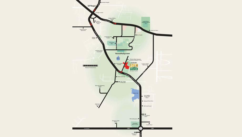 Location of G Square Eden Garden in BN Reddy Nagar, Hyderabad - Image 274867