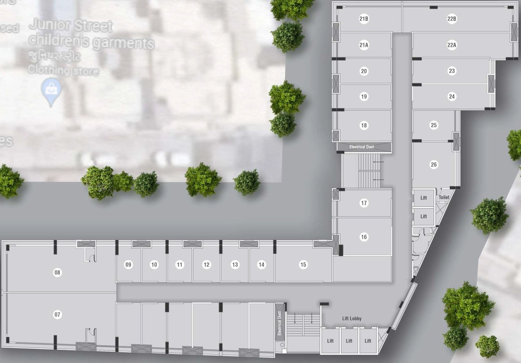 Floor Plan of Narayankrupa Krupal Pathshala in Shivranjani, Ahmedabad - Image 315949