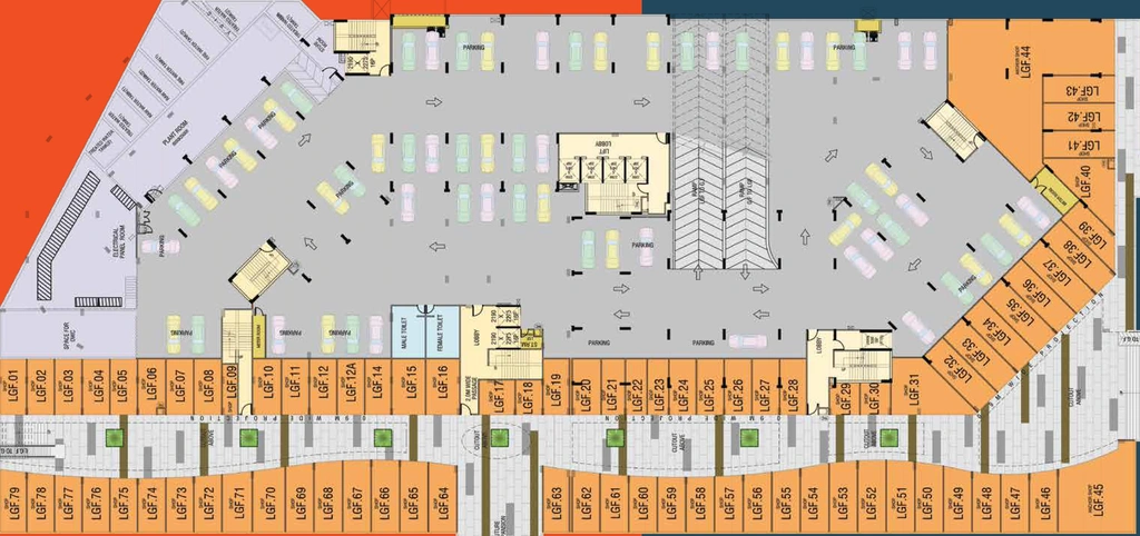 Floor Plan of Commercial Gaurs Runway Suites in Yamuna Expressway, Greater Noida - Image 307334