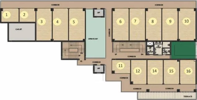 Floor Plan of SVG Galleria in Sector 131, Noida - Image 304914