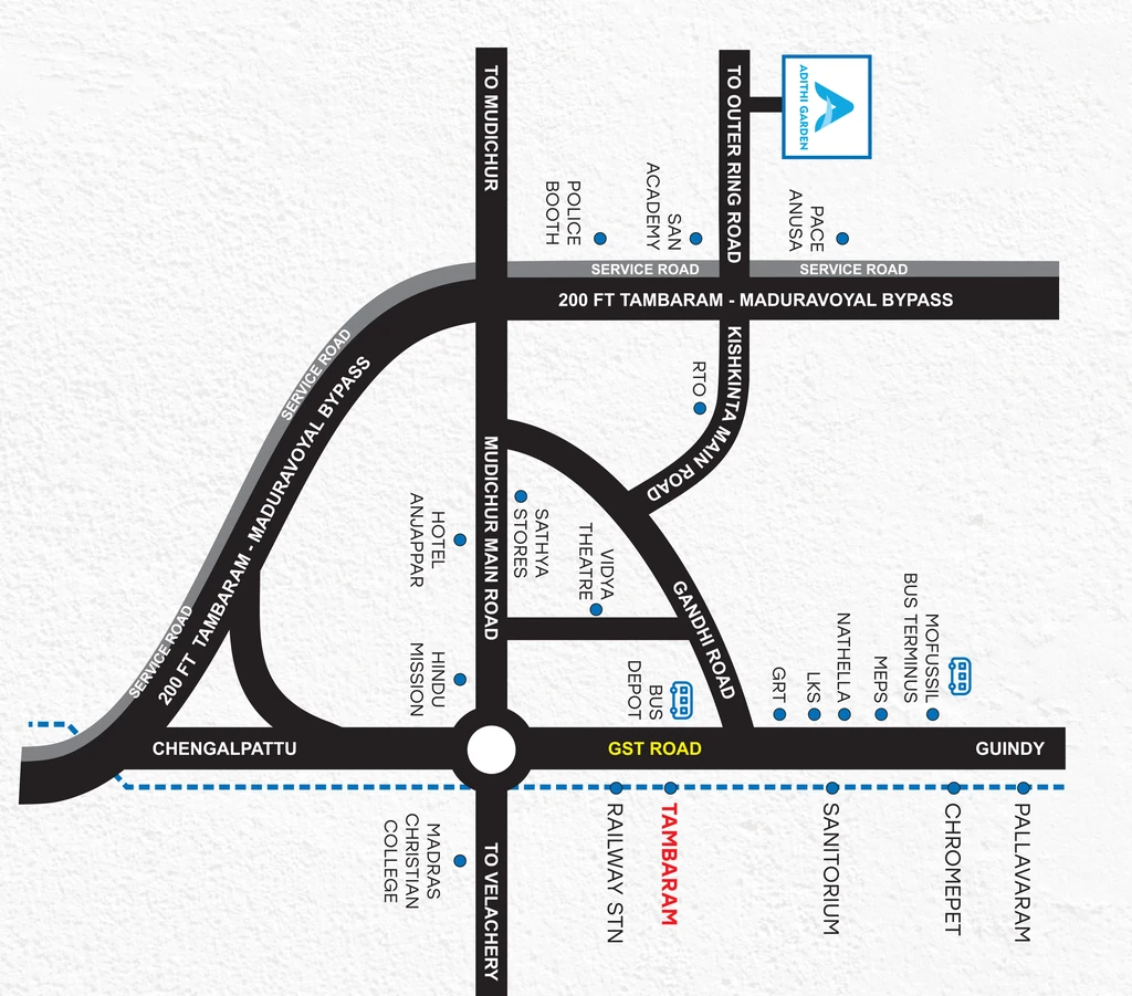 Location of Value Adithi Garden in Tambaram, Chennai - Image 321592