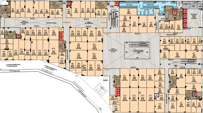 Floor Plan of DLF Summit Plaza in Sector 54, Gurgaon - Image 366435