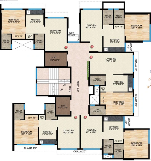 Floor Plan of Ashoka Grandeur in Bhandup West, Mumbai - Image 35050