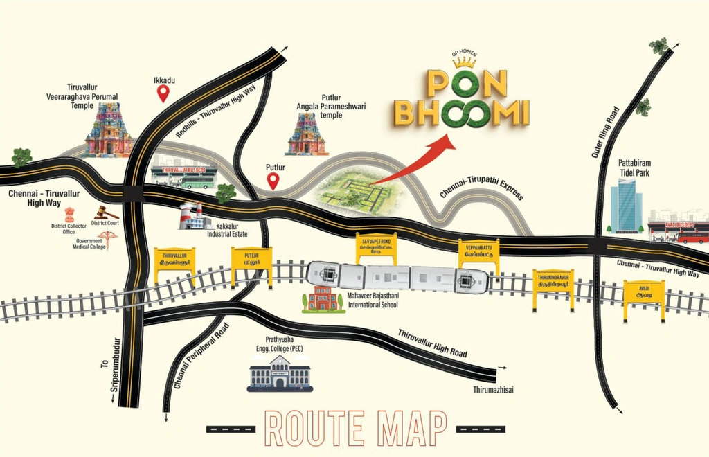 Location of GP Homes Ponbhoomi in Sevvapet, Chennai - Image 322602