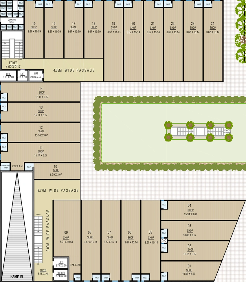 Floor Plan of Pavan Titan Business Hub in Kotarpur, Ahmedabad - Image 351880