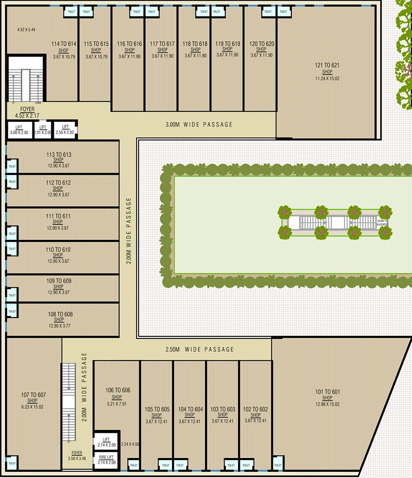 Floor Plan of Pavan Titan Business Hub in Kotarpur, Ahmedabad - Image 351879