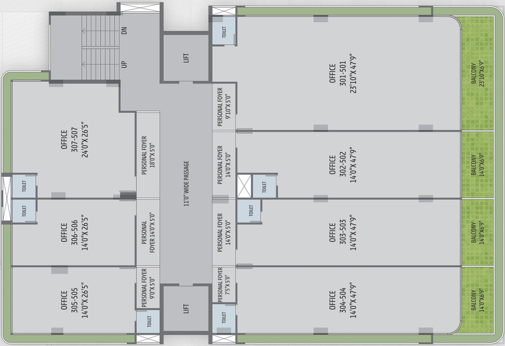 Floor Plan of Eleven The Oracle in Paldi, Ahmedabad - Image 310105