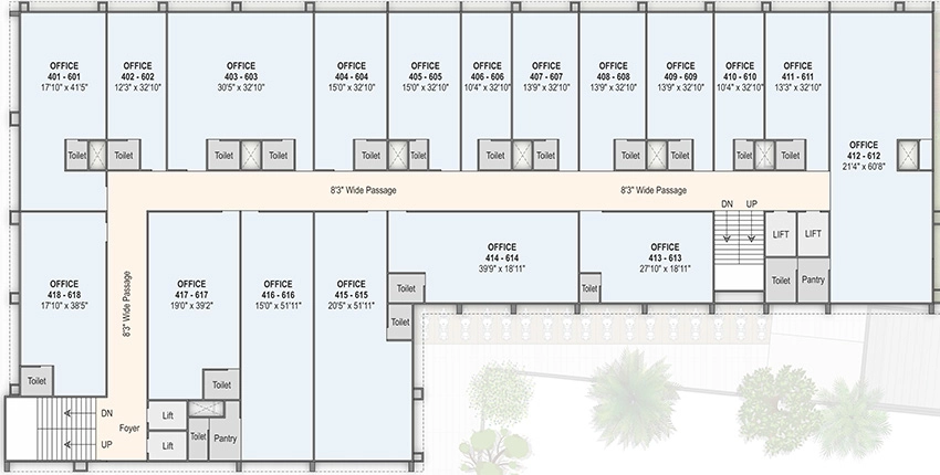 Floor Plan of Aakar Sapphire Business Park in Makarba, Ahmedabad - Image 342033