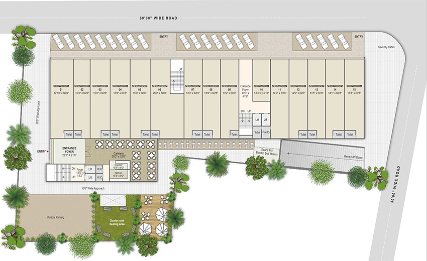 Master Plan of Aakar Sapphire Business Park in Makarba, Ahmedabad - Image 342031