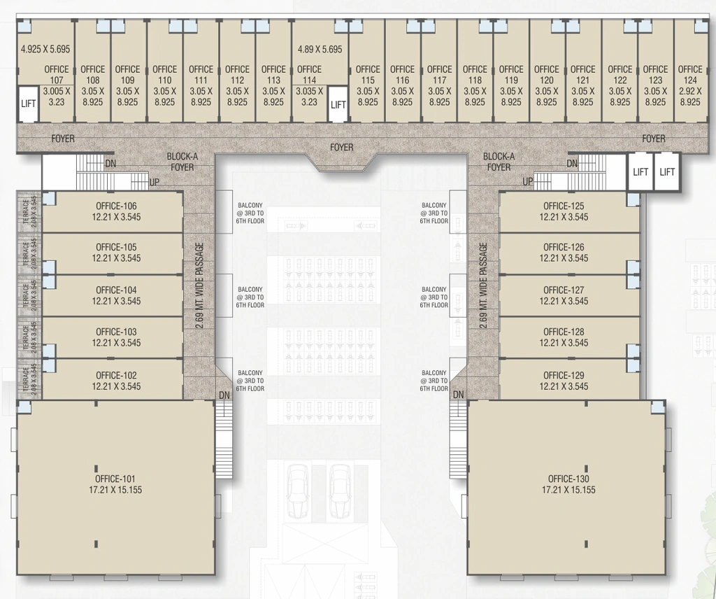 Floor Plan of Panchsheel Gunjan Square in Nikol, Ahmedabad - Image 362732