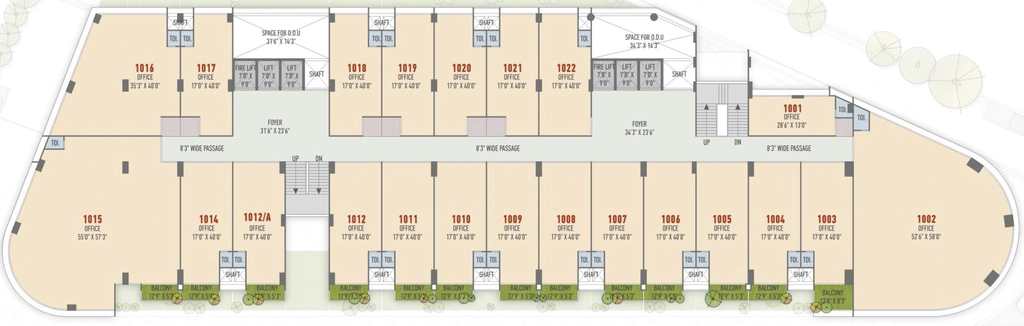 Floor Plan of Aaryan Keshavbaug Capital in Vastrapur, Ahmedabad - Image 313998