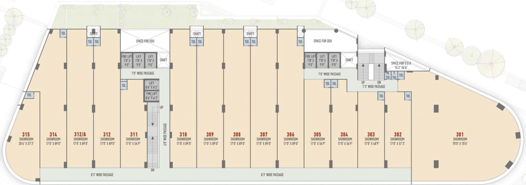 Floor Plan of Aaryan Keshavbaug Capital in Vastrapur, Ahmedabad - Image 313995