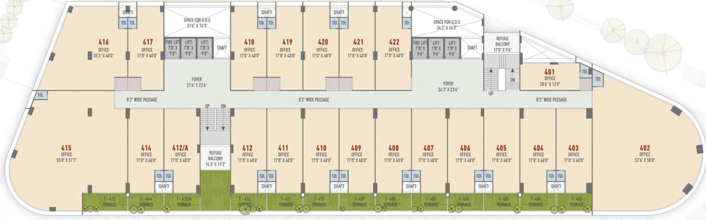 Floor Plan of Aaryan Keshavbaug Capital in Vastrapur, Ahmedabad - Image 313996