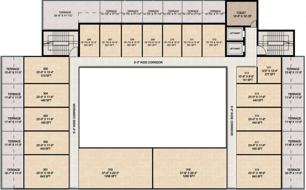 Floor Plan of Aarza Square 2 in Noida Extension, Noida - Image 367589