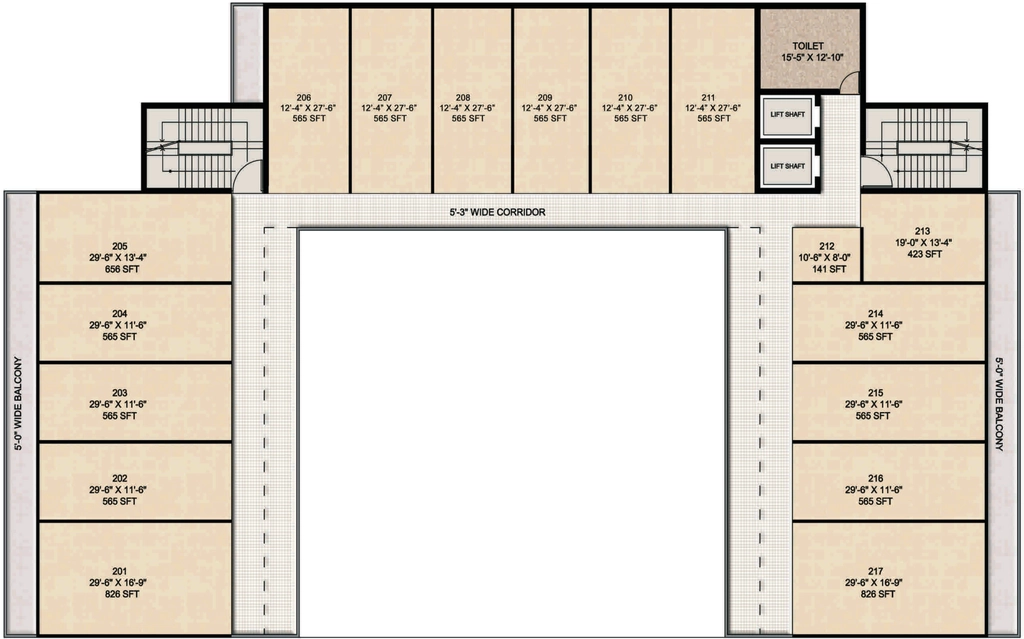 Floor Plan of Aarza Square 2 in Noida Extension, Noida - Image 367587