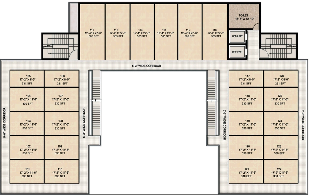 Floor Plan of Aarza Square 2 in Noida Extension, Noida - Image 367588