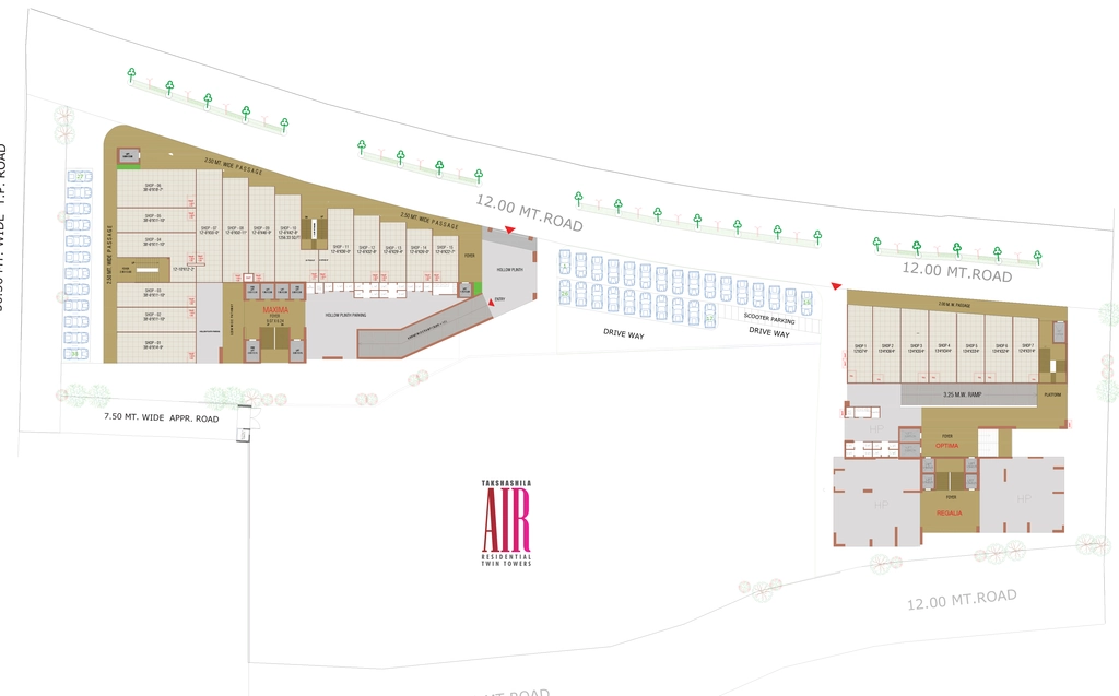 Master Plan of Commercial Takshashila More Towers in Ellisbridge, Ahmedabad - Image 362025