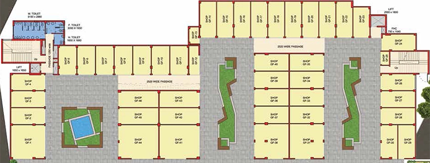 Floor Plan of MRG Bazaar 90 in Sector 50, Gurgaon - Image 367329