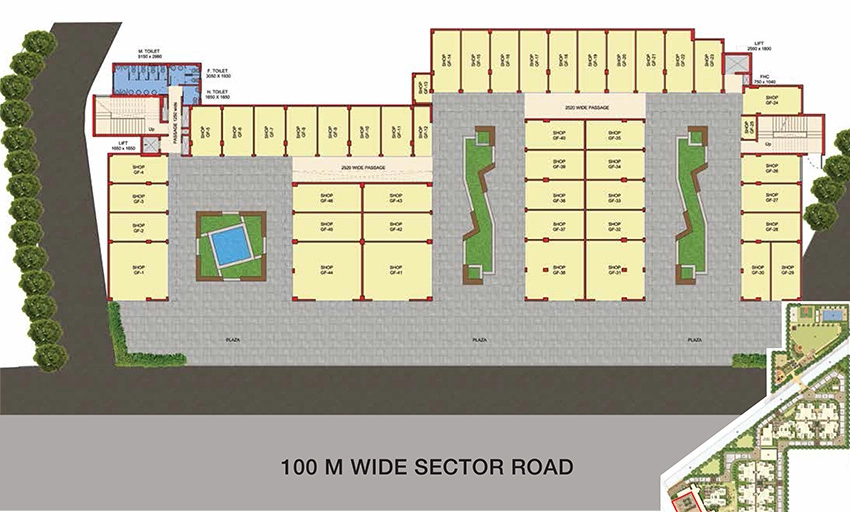 Master Plan of MRG Bazaar 90 in Sector 50, Gurgaon - Image 367328