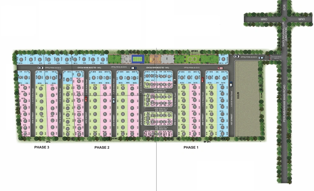 Master Plan of TVH Bloom Phase 1 in Sholinganallur, Chennai - Image 324435