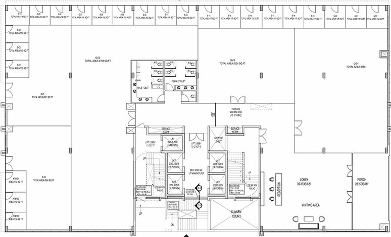 Floor Plan of Urbainia Spaces Trinity NX in Techzone 4, Greater Noida - Image 308786