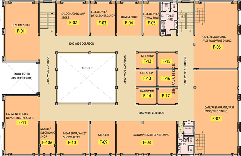 Floor Plan of Jaypee Greens Imperial Arcade in Sector 128, Noida - Image 304711