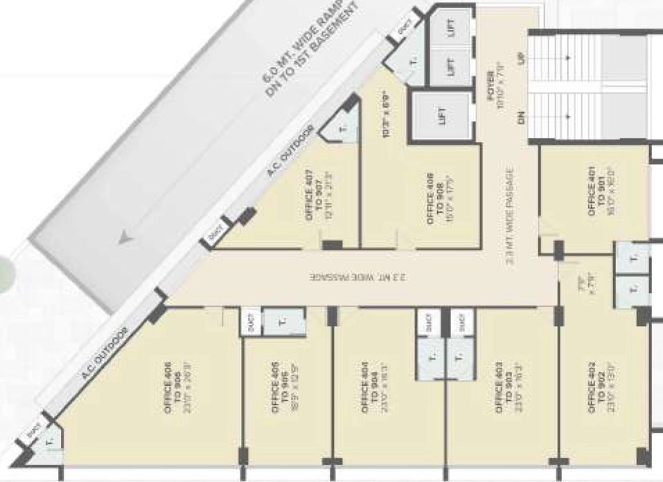 Floor Plan of Satyamev S Cube in Motera, Ahmedabad - Image 351947