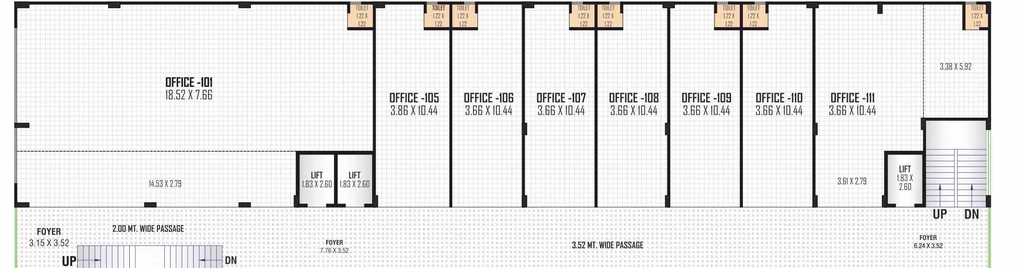Floor Plan of Dhruvi Natraj Empire in Nikol, Ahmedabad - Image 360882