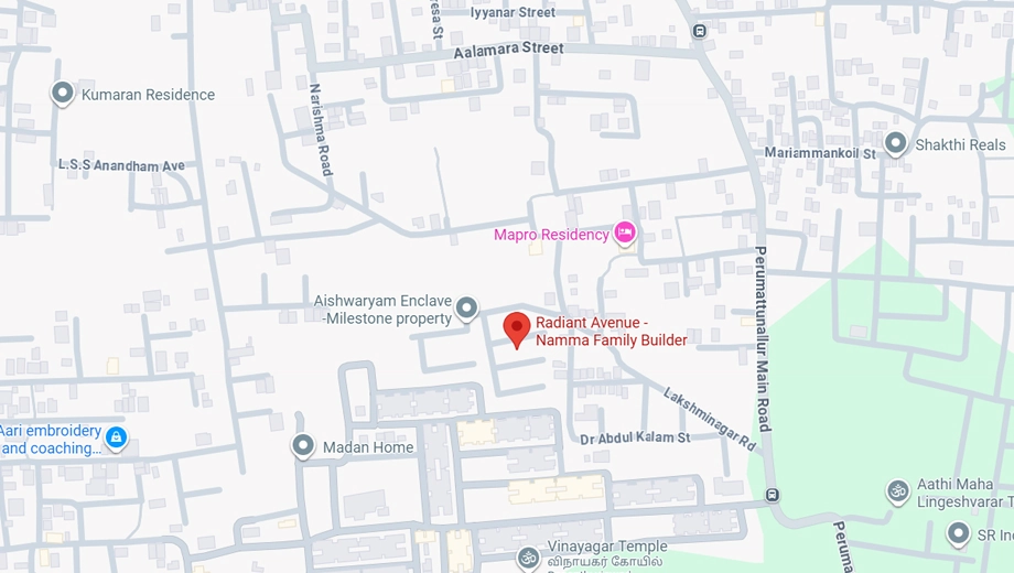 Location of Namma Family Radiant Avenue in Perumalpattu, Chennai - Image 322076