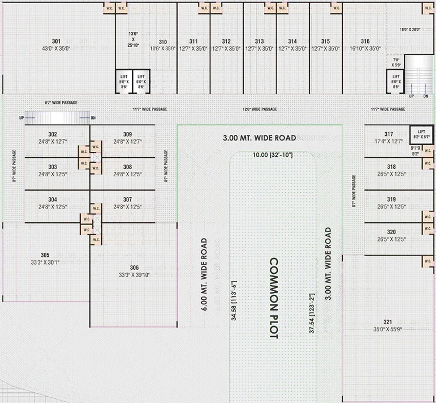 Floor Plan of Siddhi Kohinoor Business Hub in Muthiya, Ahmedabad - Image 351993
