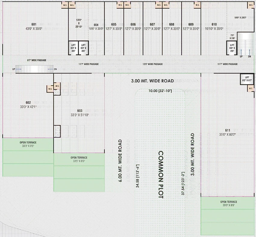 Floor Plan of Siddhi Kohinoor Business Hub in Muthiya, Ahmedabad - Image 351994