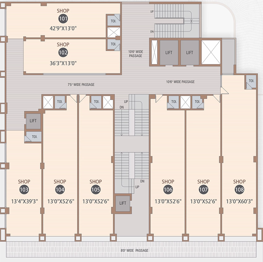 Floor Plan of Kamal Majestic Square in Sola, Ahmedabad - Image 343197
