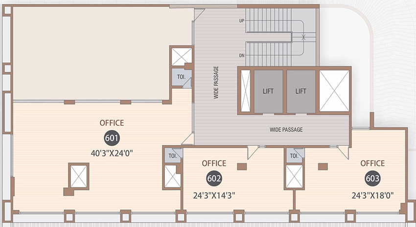 Floor Plan of Kamal Majestic Square in Sola, Ahmedabad - Image 343195