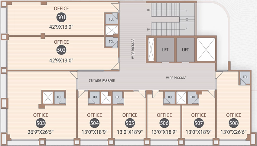 Floor Plan of Kamal Majestic Square in Sola, Ahmedabad - Image 343196